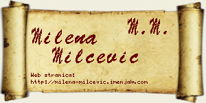 Milena Milčević vizit kartica